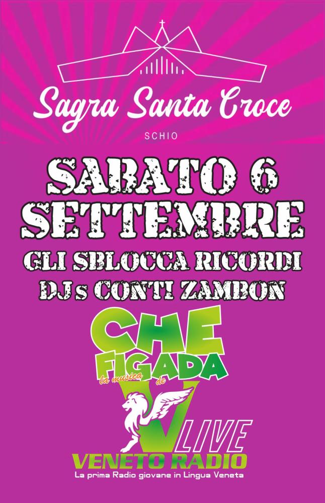 Sagra Santa Croce 2025 il 5-6-7 settembre