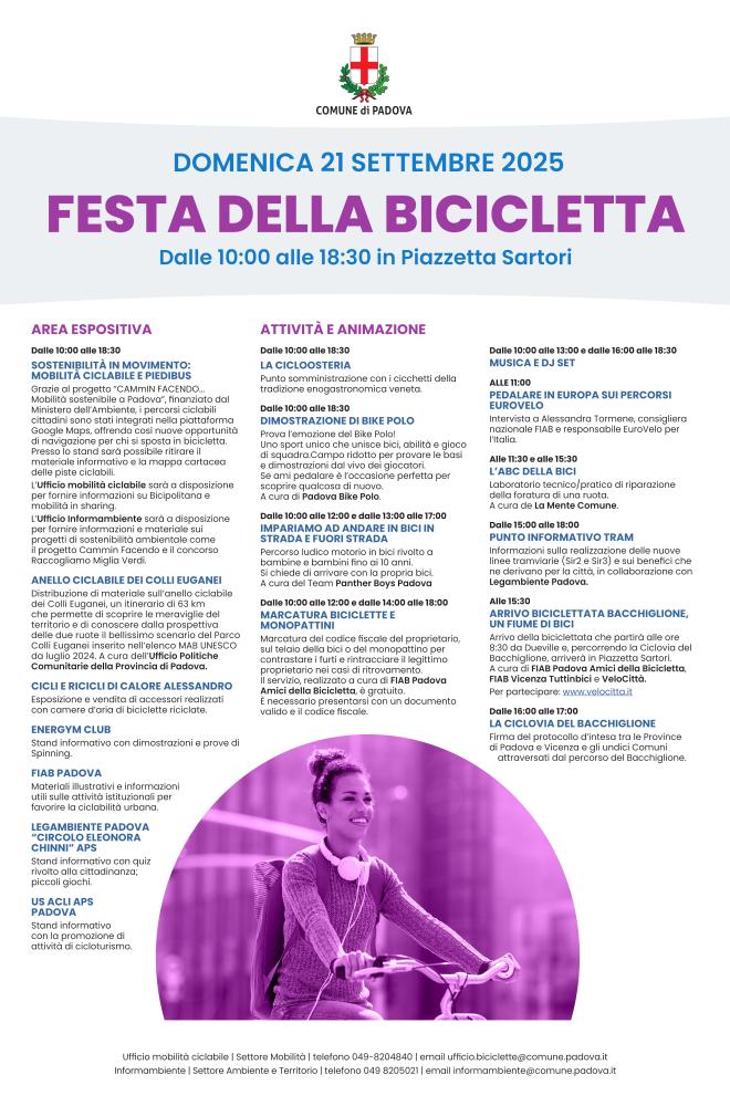 Festa della Bicicletta a Padova domenica 21 settembre